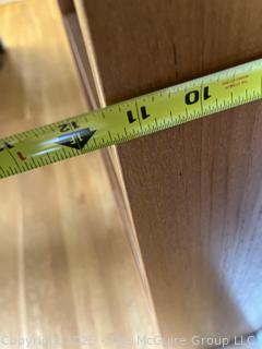 Narrow Mid Century Modern Teak Bookcase. 72" x 24" x 12"  {Pickup Location: 311 Chestnut St., Falls Church City, VA 22046}