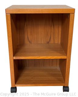 Jesper Danish Modern Mid Century Teak Rolling Record Cabinet on Casters  {Pickup Location: 311 Chestnut St., Falls Church City, VA 22046}