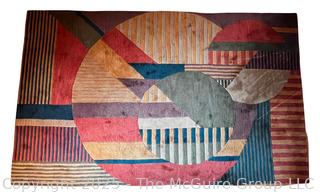Trans Ocean Circles Tufted Wool  Area Rug.  4' 10" x 7' 10"  {Pickup Location: 311 Chestnut St., Falls Church City, VA 22046}