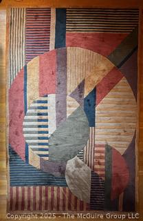 Trans Ocean Circles Tufted Wool  Area Rug.  4' 10" x 7' 10"  {Pickup Location: 311 Chestnut St., Falls Church City, VA 22046}
