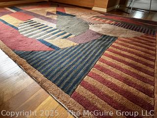Trans Ocean Circles Tufted Wool  Area Rug.  4' 10" x 7' 10"  {Pickup Location: 311 Chestnut St., Falls Church City, VA 22046}