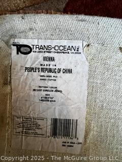 Trans Ocean Circles Tufted Wool  Area Rug.  4' 10" x 7' 10"  {Pickup Location: 311 Chestnut St., Falls Church City, VA 22046}