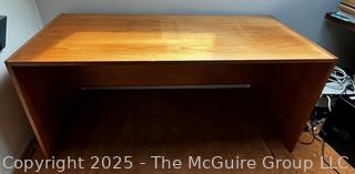 Mid Century Modern Teak Desk.  30" x 62" x 30"  {Pickup Location: 311 Chestnut St., Falls Church City, VA 22046}