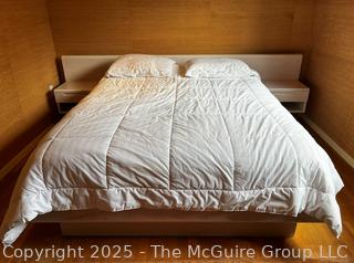 Jesper Danish Modern Mid Century Platform Bed with Floating Nightstands  {Pickup Location: 311 Chestnut St., Falls Church City, VA 22046}