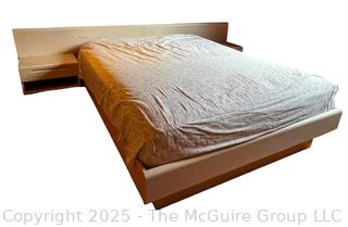 Jesper Danish Modern Mid Century Platform Bed with Floating Nightstands  {Pickup Location: 311 Chestnut St., Falls Church City, VA 22046}