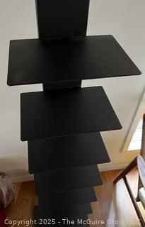 Black Metal Spine Tower Book Shelf.  14" x 60" {Pickup Location: 311 Chestnut St., Falls Church City, VA 22046}