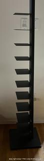 Black Metal Spine Tower Book Shelf.  14" x 60" {Pickup Location: 311 Chestnut St., Falls Church City, VA 22046}
