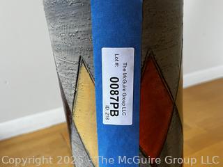 Mid Century Ceramic Pottery Table Lamp in Harlequin Pattern  {Pickup Location: 311 Chestnut St., Falls Church City, VA 22046}