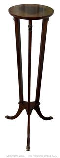 Bombay Co Mahogany Tall Pedestal Stand Table Lions Head & Claw Foot.  40" tall.  {Pickup Location: 311 Chestnut St., Falls Church City, VA 22046}