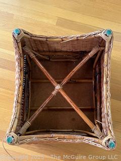 Wicker Ottoman  {Pickup Location: 311 Chestnut St., Falls Church City, VA 22046}