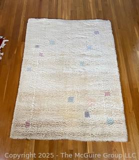 Mid-Century Art Deco Style Wool Pile Rug. Measures 56 x 80"  {Pickup Location: 311 Chestnut St., Falls Church City, VA 22046}