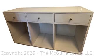 White Melamine Cabinet with Three (3) Drawers. 48" x 16" x 28" {Pickup Location: 311 Chestnut St., Falls Church City, VA 22046} 