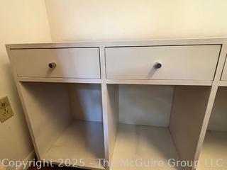 White Melamine Cabinet with Three (3) Drawers. 48" x 16" x 28" {Pickup Location: 311 Chestnut St., Falls Church City, VA 22046} 