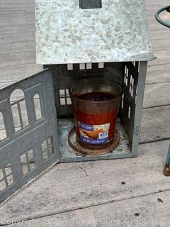 Group of Galvanized Aluminum Garden Decor  {Pickup Location: 311 Chestnut St., Falls Church City, VA 22046}