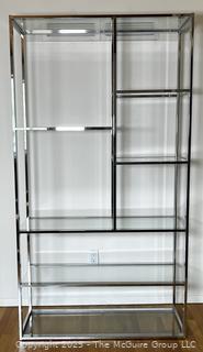 Mid Century Modern Chrome and Glass Etagere  {Pickup Location: 311 Chestnut St., Falls Church City, VA 22046}