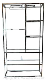 Mid Century Modern Chrome and Glass Etagere  {Pickup Location: 311 Chestnut St., Falls Church City, VA 22046}