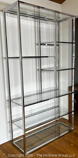 Mid Century Modern Chrome and Glass Etagere  {Pickup Location: 311 Chestnut St., Falls Church City, VA 22046}