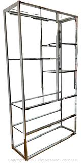 Mid Century Modern Chrome and Glass Etagere  {Pickup Location: 311 Chestnut St., Falls Church City, VA 22046}