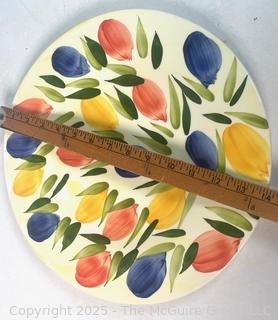 Three (3) Crate and Barrel Pasta Bowls and Plates. Made in Italy