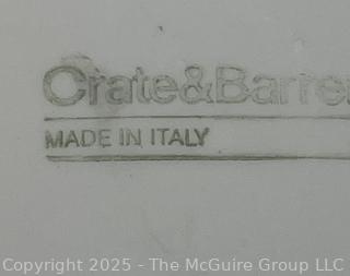 Three (3) Crate and Barrel Pasta Bowls and Plates. Made in Italy