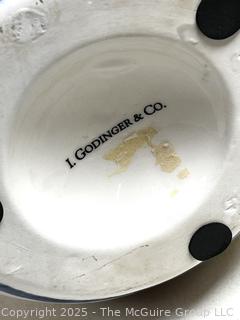 Godinger & Co. Blue and Gold Mediterranean Inspired Pottery Pitcher.  10"