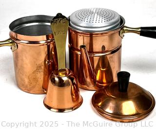 Kitchenware Including Coffee Grinder, DURO Copper Italian Coffee Pot, Bell and Shaker