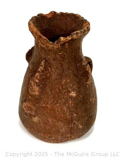 Two (2) Pre-Columbian Pottery Artifacts, Including Vase and Partial Face Decoration