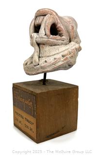 Pre-Columbian Molded Terracotta Fanged Effigy, Tumaco Culture c 500BC-500AD