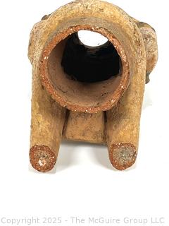 Pre-Columbian Pottery Artifact of Figural Pitcher Base Missing Head. 