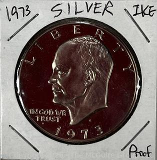 1973 US "Ike" One Dollar US Silver Coin