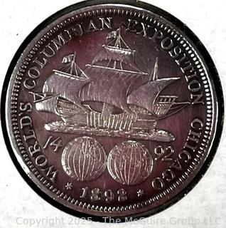 1892 World's Columbian Exposition Chicago Medal Coin