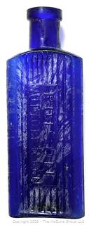 Cobalt Blue Poison Not to Be Taken Bottle  