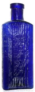Cobalt Blue Poison Not to Be Taken Bottle  
