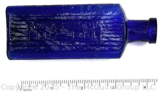 Cobalt Blue Poison Not to Be Taken Bottle  
