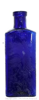 Cobalt Blue Poison Not to Be Taken Bottle  