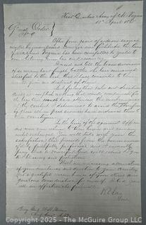 Lee's General Order Number Nine 9 Farewell to The Army of Northern Virginia, Printed as A Keepsake to the Members of the Manuscript Society in Folder