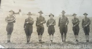 Framed Under Glass US Army Vintage Panoramic Photo of 2nd Infantry Band NGSM 1915