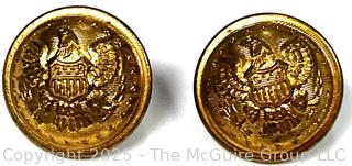 Two (2) Military Buttons Eagle