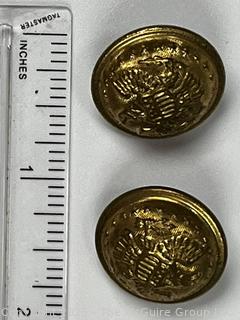 Two (2) Military Buttons Eagle