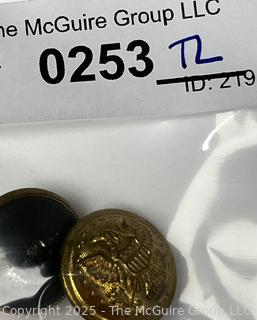 Two (2) Military Buttons Eagle