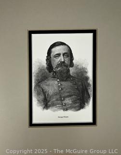 Unframed 1882 General George Pickett Engraving by Gustav Kruell 