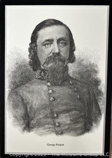 Unframed 1882 General George Pickett Engraving by Gustav Kruell 
