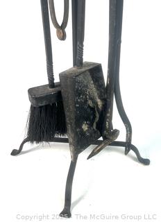 Freestanding Cast Iron Fireplace Tool Set 