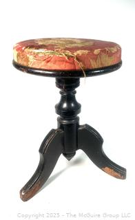 Victorian Tapestry Upholstered Wood Piano Stool