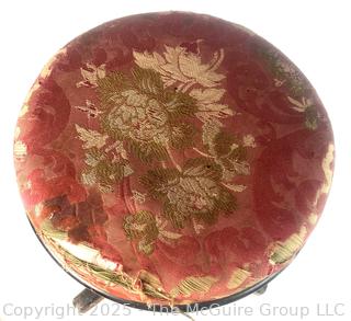 Victorian Tapestry Upholstered Wood Piano Stool