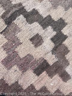 Brown Kilim Double Diamond Rug.  36" x 78"