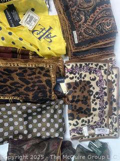Group of Ladies Scarves, Most Silk