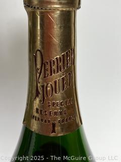 Thre (3) Green Bottles Including Perrier Jouet Belle Epoque