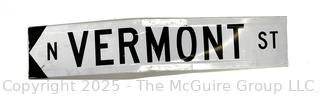 Metal Vermont Street Sign