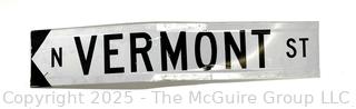 Metal Vermont Street Sign